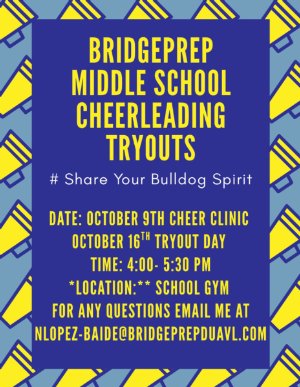Middle School Cheerleading Tryouts